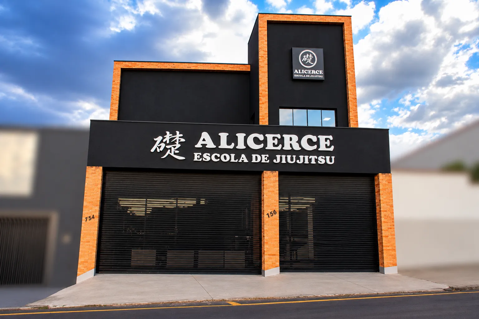 Fachada da nova sede da Alicerce Escola de JiuJitsu